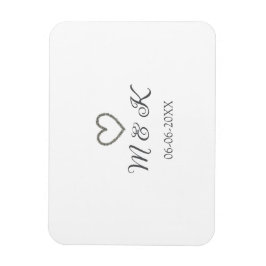 Heiratsbrief für Silberherz, modern Magnet