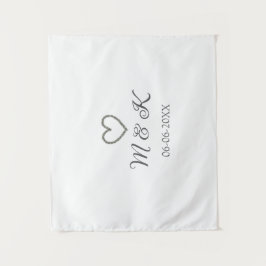 Heiratsbrief für Silberherz, modern Wandteppich