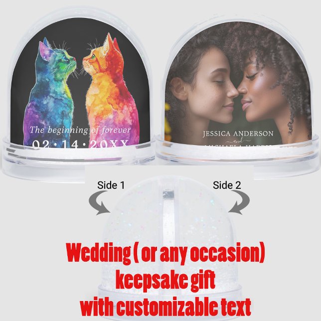 Heiratsgeweih - Richtig Ihre: Eine Regenbogen-Lieb Schneekugeln (Wedding keepsake Purrfectly Yours: A Rainbow Love Snow Globes)