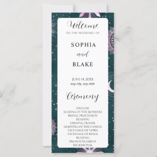 Heiratsprogramm für Schwarz und Rosa