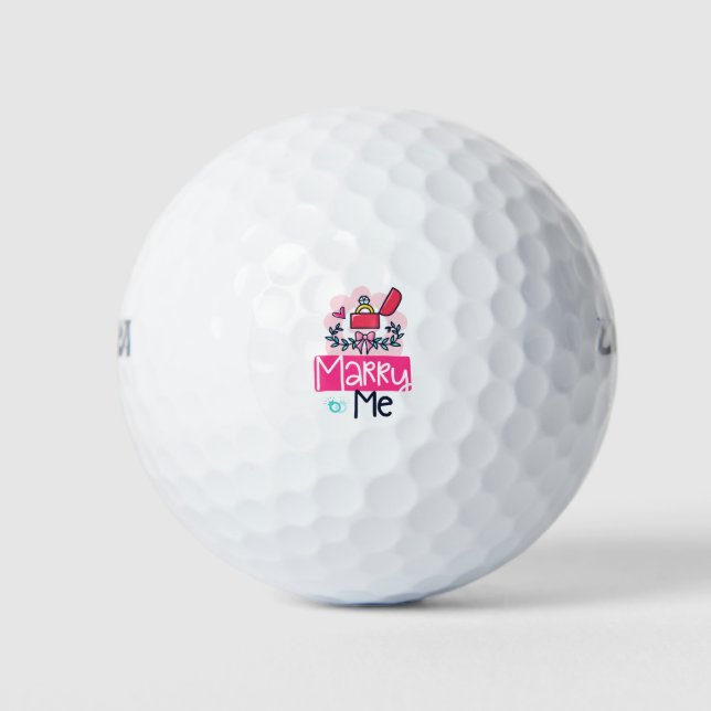 Heiratsvorschlag Golfball (Vorderseite)
