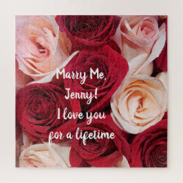 Heiratsvorschlag Romantische Rose Puzzle