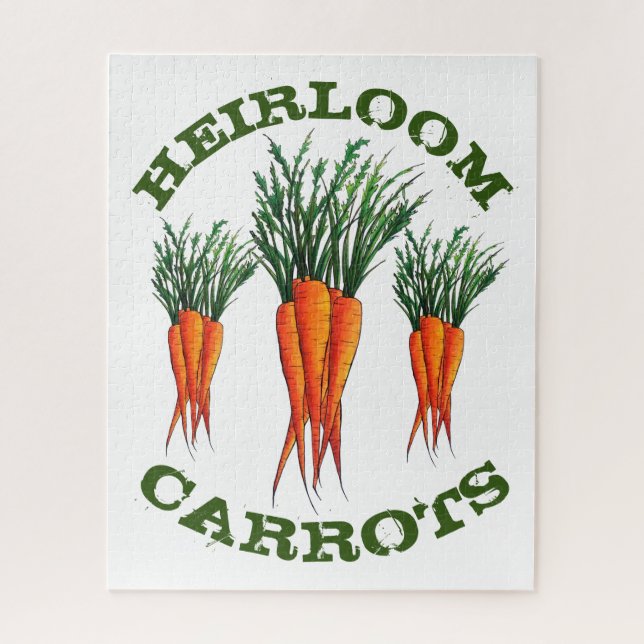 Heirloom Carrots Gemüseküche Illustration Puzzle (Vertikal)