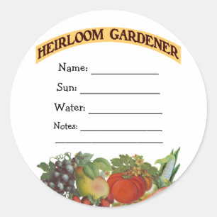 Heirloom Gardener Custom Seed Packers Stickers