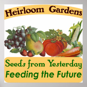 Heirloom Gardens Seed Saver Sprichwort Poster