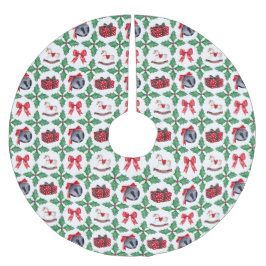Heirloom Holly Patchwork Christmas Holiday Polyester Weihnachtsbaumdecke