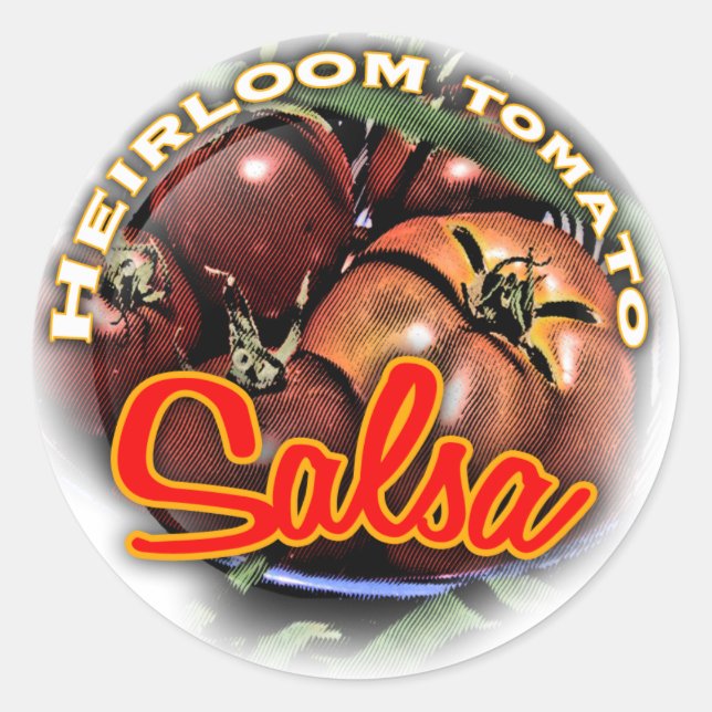 Heirloom Salsa Runder Aufkleber (Vorderseite)
