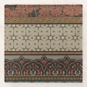 Heirloom Textil mit dekorativen Mustern Glasuntersetzer