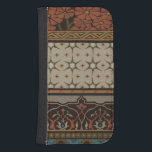 Heirloom Textil mit dekorativen Mustern Phone Geldbeutel<br><div class="desc">Druck eines dekorativen Erbsttextils von Juni Erica Vess. Blütenmuster auf einem hellbraunen Hintergrund. Wenn Sie Gefallen an Erdtönen und Blume haben,  ist dies der Kauf für Sie!</div>