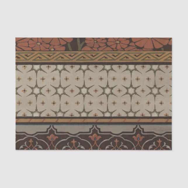 Heirloom Textil mit dekorativen Mustern Seidenpapier (Vorderseite)