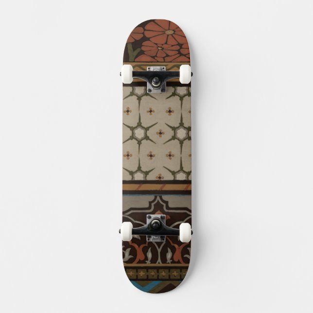 Heirloom Textil mit dekorativen Mustern Skateboard (Vorderseite)