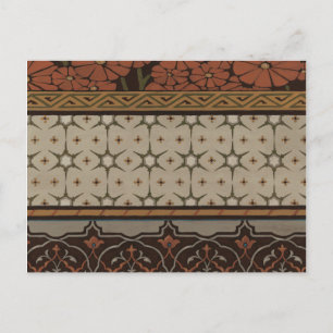 Heirloom Textile with Decorative Patterns Postkarte