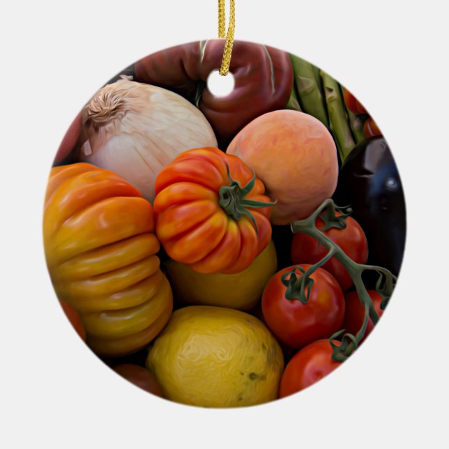 Heirloom Tomaten Keramik Ornament (Vorne)