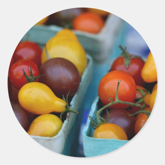 Heirloom Tomaten Runder Aufkleber (Vorderseite)