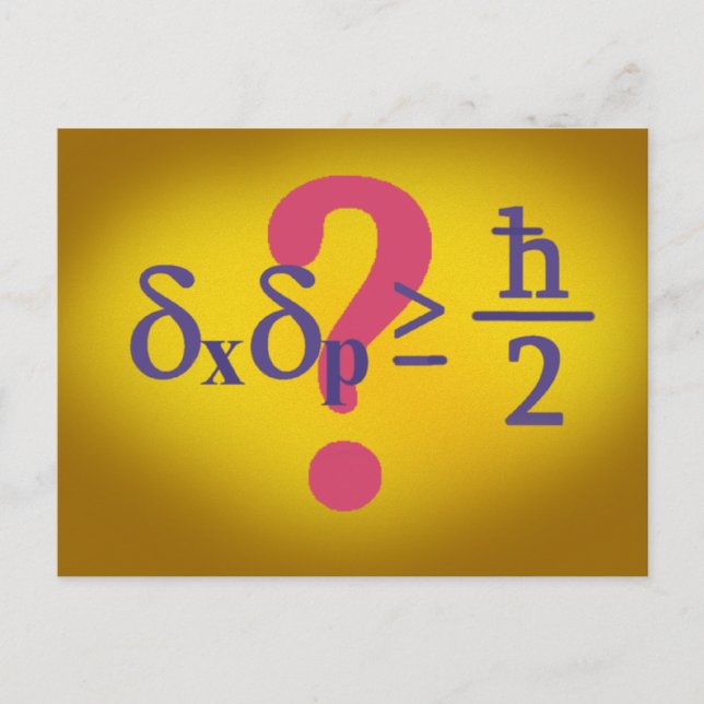 Heisenberg-Unsicherheitsgrundsatz Postkarte (Vorderseite)