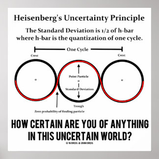 Heisenbergs Grundsatz der Unsicherheit Physik-Spaß Poster