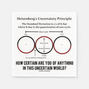 Heisenbergs Grundsatz der Unsicherheit Physik-Spaß Serviette