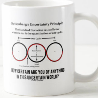 Heisenbergs Grundsatz der Unsicherheit Physik-Spaß Tasse