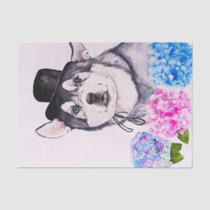 Heisere HundeAquarell-Malerei Seidenpapier