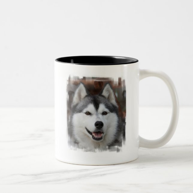 Heisere Hundekaffee-Tasse Zweifarbige Tasse (Rechts)