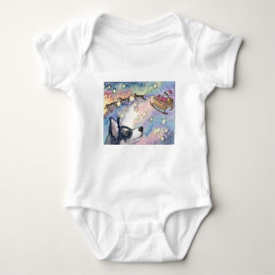 Heisere Pferdeschlitten-Hunde Baby Strampler