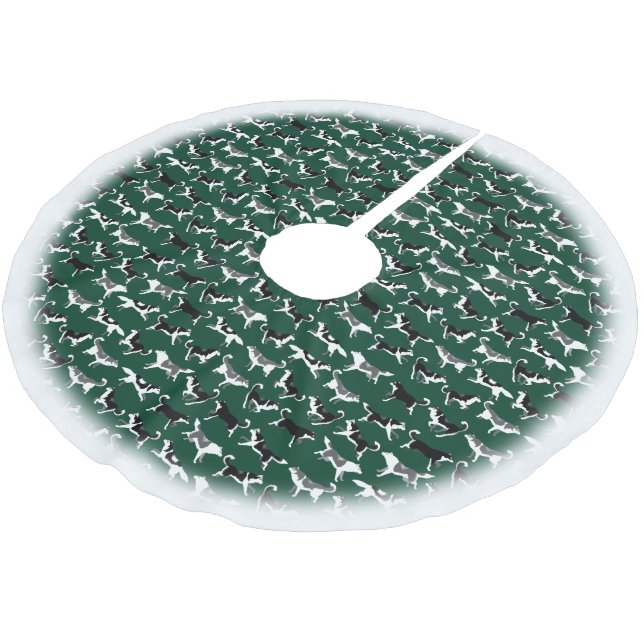 Heisere Polyester Weihnachtsbaumdecke (Schrägansicht)