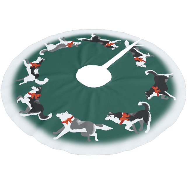 Heisere Polyester Weihnachtsbaumdecke (Schrägansicht)