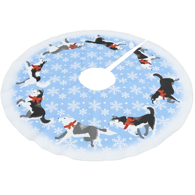 Heisere Polyester Weihnachtsbaumdecke (Schrägansicht)