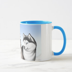 Heisere Schlitten-Hundekaffee-Tasse Tasse