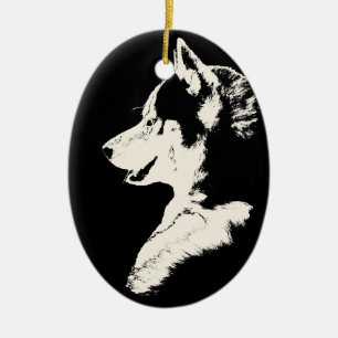 Heisere Verzierungmalamute-Andenken-Hundegeschenke Keramikornament