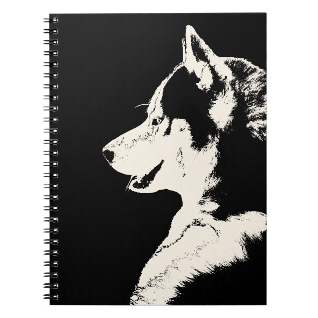Heisere Welpen-Notizbuch-Husky-Geschenke u. Bücher (Vorderseite)