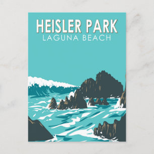 Heisler Park California Vintage Postkarte