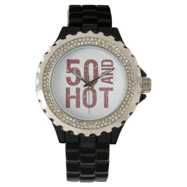 Heiß 50. Geburtstag Armbanduhr (Vorderseite)
