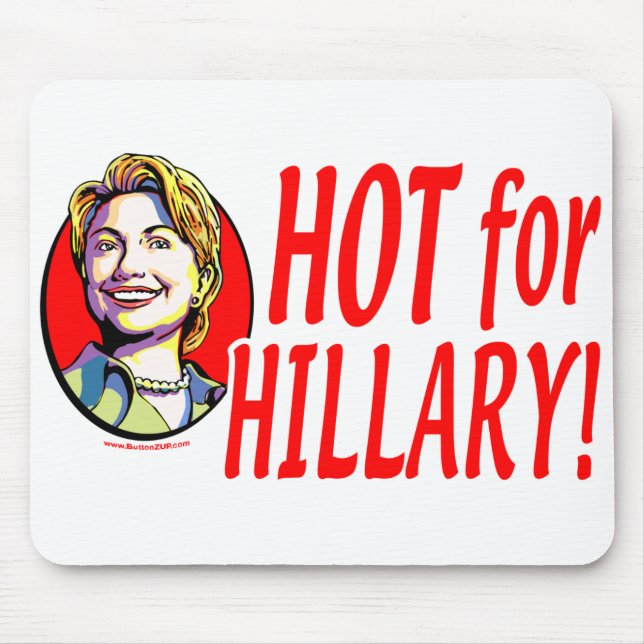 Heiß für Hillary! Mousepad (Vorne)