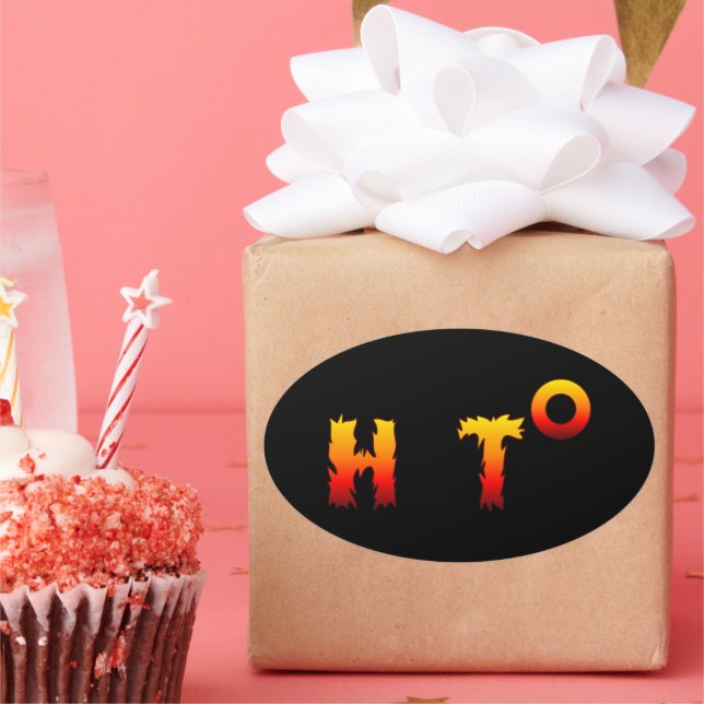 heiß | Globale Erwärmung Ovaler Aufkleber (Party)