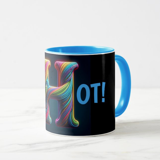 HEISS! Kaffee Tasse (VorderseiteRechts)