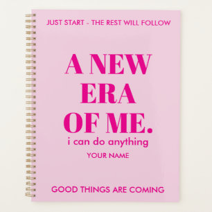 HEISS PINK INDIVIDUELL ANGEPASSTER NAME STYLISCH E PLANER