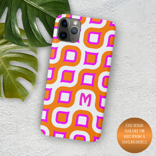 Heiß Pink Orange Weiß Midcentury Kunst Muster Case-Mate iPhone Hülle