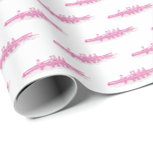 Heiß Pink Weiße Frauen Rudern Ruderer Crew Mannsch Geschenkpapier