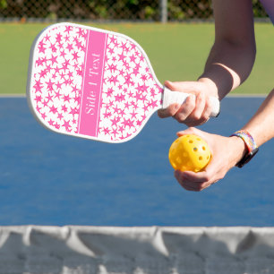 Heiß Rosa 2 Sterne Weißer Hintergrund, Heiß Rosa N Pickleball Schläger