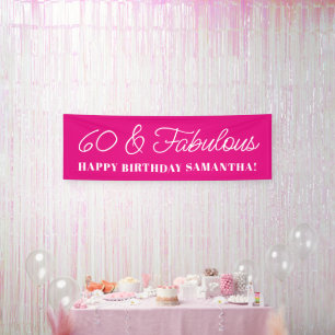 Heiß Rosa 60 und Fantastisch Banner