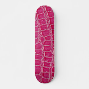 Heiß rosa Crocodile Skin Old School Skateboard