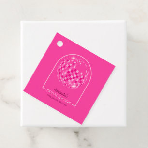 Heiß Rosa Disco Boogie Brautparty Geschenkanhänger