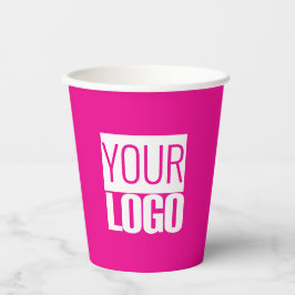 heiß rosa: fette Logokombinationen hinzufügen Pappbecher
