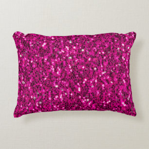 Heiß rosa funkelnder falscher Glitter Dekokissen