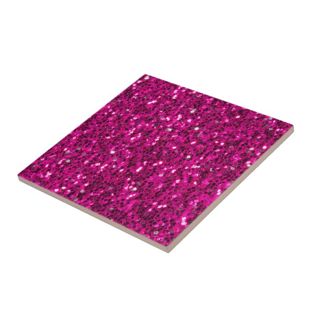 Heiß rosa funkelnder falscher Glitter Fliese (Seite)