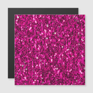 Heiß rosa funkelnder falscher Glitter Magnetkarte