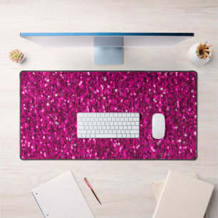 Heiß rosa glänzender Glitter funkelt Schreibtischunterlage
