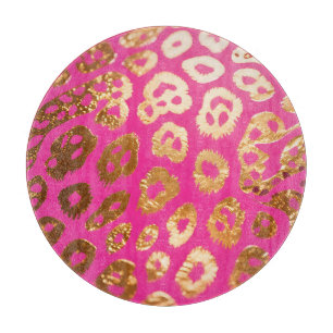 Heiß Rosa Gold Leoparden Druck Glamour Schneidebrett