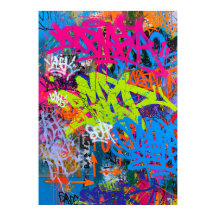 Heiß rosa, grün und blau Graffiti-Tags